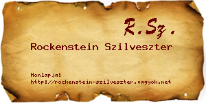 Rockenstein Szilveszter névjegykártya